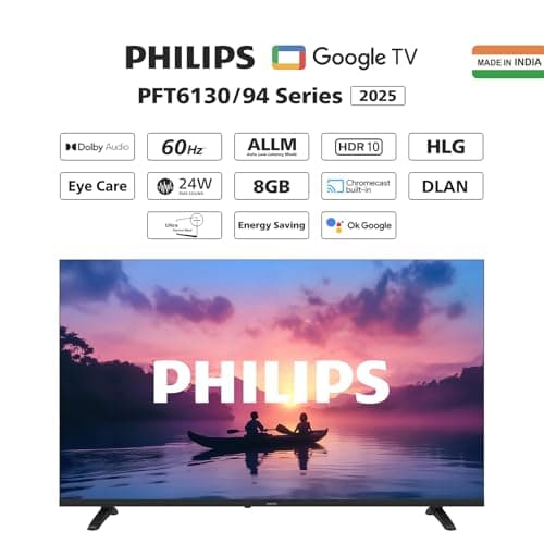 Philips 108 cm (43 inches) 6100 Series Frameless Full HD Smart LED Google TV 43PFT6130/94 2