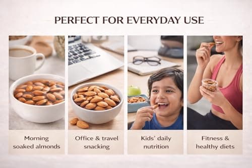 Aurio Premium Almonds (Badam) 250g | 100% Natural, Crunchy & Fresh | High in Protein & Fibre | Healthy Dry Fruits (250g) 3