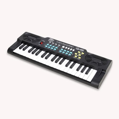 INTERN Digital Electronic Piano Keyboard | LED Display, Mic & Adapter | Music Keyboard for Kids & Beginners with 8 Rhythms, 8 Tones, 22 Demo Songs & 4 Percussions Sounds. (3701-KB) 3