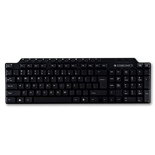 Zebronics ZEB-KM2100 Multimedia USB Keyboard Comes with 114 Keys Including 12 Dedicated Multimedia Keys & with Rupee Key 4