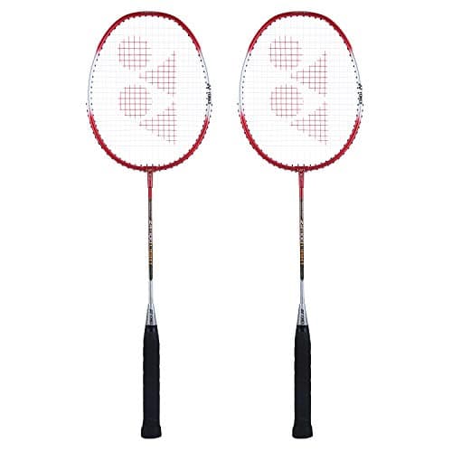 YONEX ZR 100 Light Aluminium Blend Badminton Racquet with Full Cover (Red/Red) - Set of 2 3