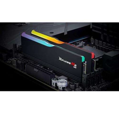 G.Skill Ripjaws M5 RGB (Intel XMP) 32GB (2 x 16GB) DDR5 5200MHz CL40-40-40-83 1.10V Desktop Memory RAM - F5-5200J4040A16GX2-RM5RK (Black) 4
