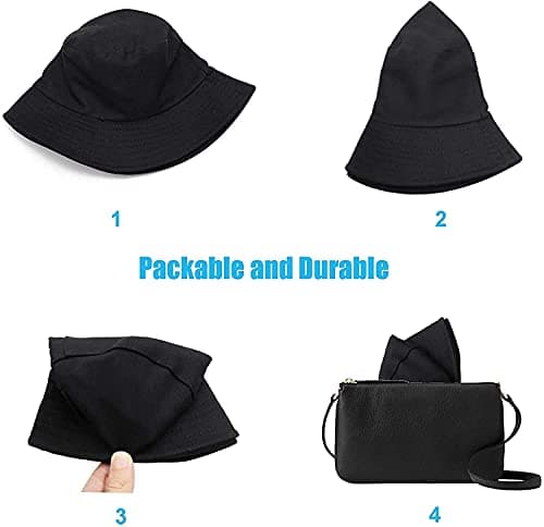 INFISPACE Men & Women Bucket Sun Hat | Unisex Beach Hat for Sun Protection | Round Sun Cap for Hiking, Fishing, Gardning, Travel (in, Alpha, Free Size, Denim) 5