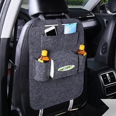Car Back Seat Organizer with 7 Pockets for All car | Universal Fit Interior Multi-Pocket Organizer Holder Storage for Bottles, Mobile, Keys, Tissues | Car Leather Storage Hanging Bag Seat 2