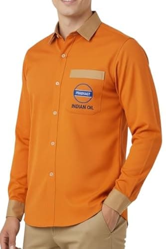 Indian Oil IOCL Full Shirt – Durable Workwear for Petrol Pump & Daily Use (in, Alpha, L, Regular) Orange 3