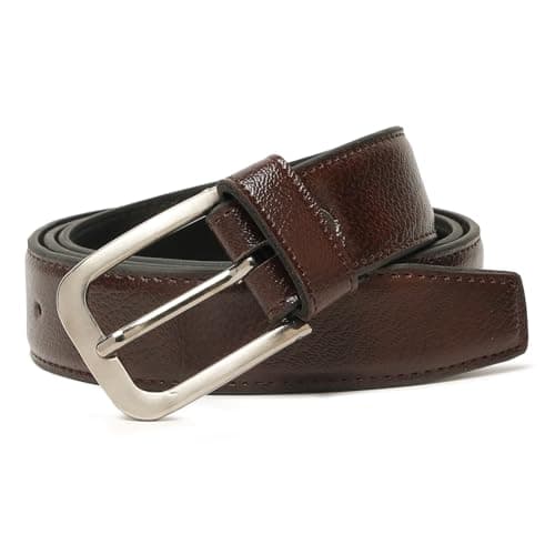 TYBELT PU Leather Belt for Men – Classic Brown Belt with Polished Finish, Pin Buckle, Adjustable Fit Up to 42 Inches – Stylish Formal & Casual Accessory 5