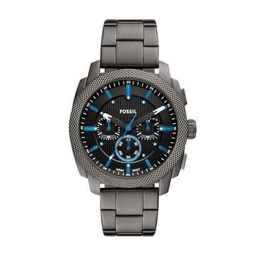Fossil Machine Grey Quartz Stainless Steel Watch FS6098