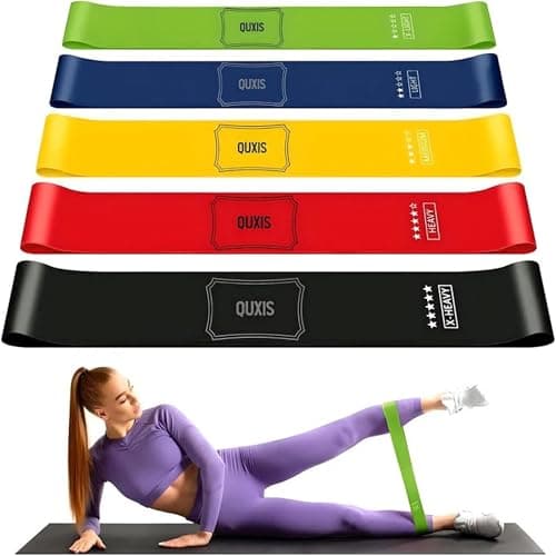 PhysiqueX Resistance Bands Set for Exercise (5 Loop Bands 5–40 lbs) | Workout Bands for Gym, Yoga, Glutes, Legs, Home Fitness Training, Strength Training, Physical Therapy, Stretching 4