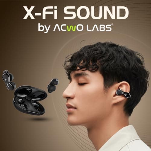 DwOTS Bling Open-Ear OWS Earbuds | Snug Fit | 40 Hours Playtime | Dual Connectivity | Quad ENC Microphones | IPX5 Splash-Resistant | 3 EQ Modes | Bluetooth v5.4 | Open Ear Headphones (Black) 4