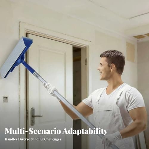 OJIVA® Easy Sandpaper Replacement Wall Corner Sander Sturdy Construction Corner Sanding Tool Lightweight Telescopic Drywall Sander Ergonomic Grip for DIY Enthusiasts 4