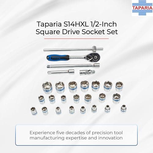 Taparia S14HXL 1/2-Inch Square Drive Socket Set Hand Tools for Professionals (Pack of 1) 2