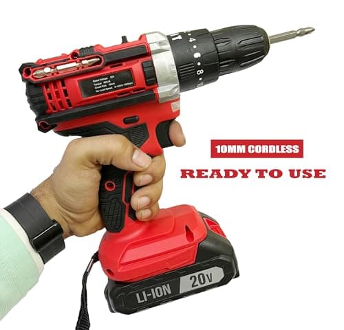 Inditrust Dumdaar Cordless Impact Drill Driver 20V with 36Pcs Drill Kit – 1500RPM, 10mm Keyless Chuck, 18 Torque Settings & 2 Speed Modes for Wood, Metal & Concrete 4