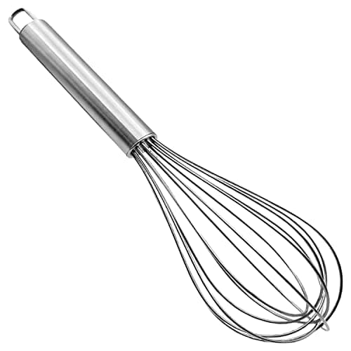 Entisia Hand Blender Wire Whisk - Stainless Steel Balloon Shaped Egg Beater, Multi Use Kitchen Utensil Prime Whisk with Pipe Handle, Egg Beater for Blending, Whisking, Beating, Stirring, Cooking (20)