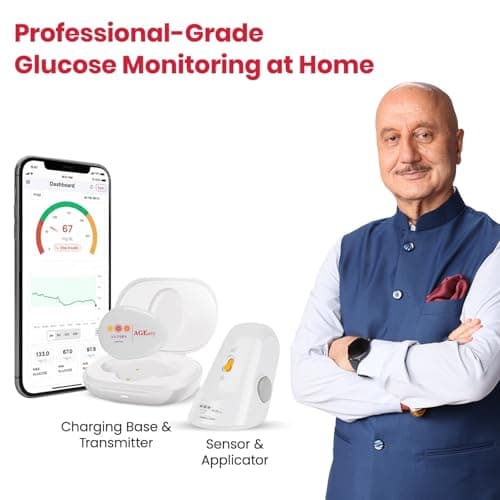 AGEasy (Max Group) CGM Sensor & Transmitter for Smart Glucose Tracking | Real-Time Blood Sugar Level Tracking | Bluetooth-Enabled Continuous Glucose Monitor Device | Needleless Patch Sensor – No Finge 3