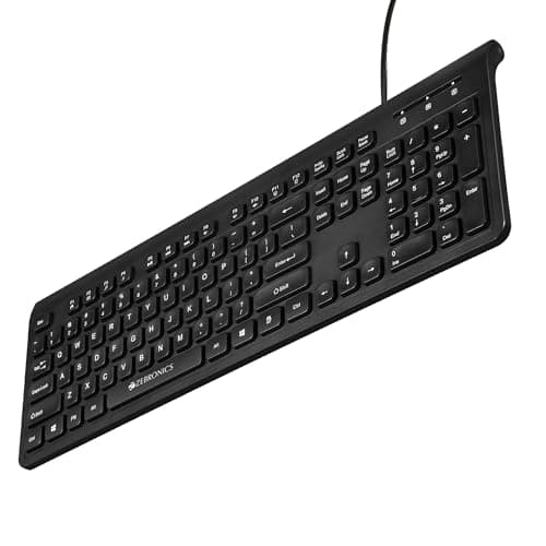 ZEBRONICS JUDWAA 880 Wired USB Keyboard & Mouse Combo, Plug & Play, 105 +12 Integrated Multimedia Keys, 3 Button Mouse, 1000 DPI, High Precision, Advanced Optical Sensor 3