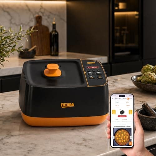 Hawkins Futura Smart Pot with Smart App, 2 Litre Smart Electric Cooker | Wi-Fi App Control | Automatic Rice Cooking | Slow Cooking, Sauté, Fry, Steam & Warm Functions | 100+ Guided Recipes | Portable  2