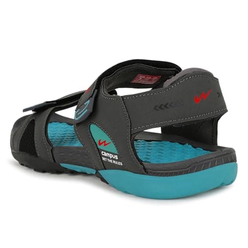 Campus Men's 2GC-18 Outdoor Sandals D.GRY/T.BLU - 9UK/India 2