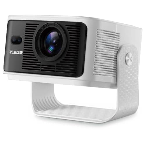 HY350Max Smart Mini Projector with Android 14, Native 1080P Full HD, 4K Supported, Auto Focus & Auto Keystone, WiFi 6 & BT 5.4, Portable LED Projector for Home Theater, Movies & Outdoor Use (HY350MAX)