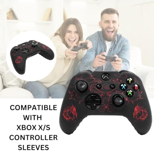 OIVO INDIA Black Dragon Design Controller Silicone Cover Case Xbox Controller Skin Anti Slip Protective Case Sleeve Compatible for Xbox X/S Controller Remote 2