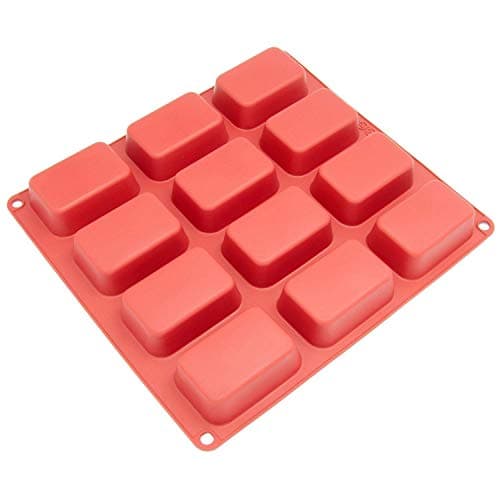 Leawall 12-Cavity Silicone Mould for Soap Making Molds for Making Handmade Soap, Chocolate, Soap Candles, Cake, Pudding, Resin Candy Muffin Bakeware Mould and Jelly ll 75 Grm soap(Multicolor) 3