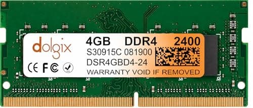 Dolgix® 4GB DDR4 | 2400MHz RAM | Laptop/Notebook RAM | CL-17| Laptop-Memory|DDR4 SO-DIMM | PC4-19200 |1Rx8 Single Rank| 3- Year Warranty- (Made in India)