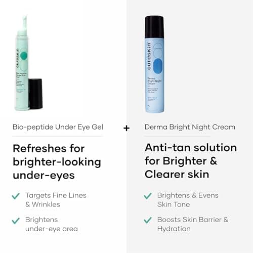 Cureskin Glow Support Combo | Face Cream for Dull Skin & Uneven Tone | Under Eye Gel for Men & Women | Helps Reduce Tan, Visibly Refreshes & Revives Look 2