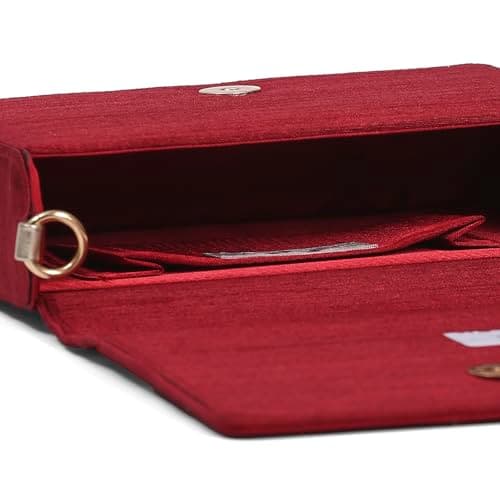 Biba Women Red Polycotton Clutch_FREE SIZE 5