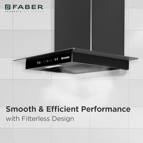 Faber Ignis 60cm 1500m³/hr Autoclean T-Shape Kitchen Chimney | Touch&Gesture Control | Filterless | BuiltIn Oil Collector | 12Yr Motor,2Yr Comprehensive Warranty by Faber|Hood IGNIS IN XL HCSC FL BK60 4