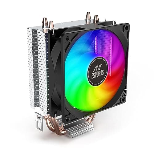 Ant Esports ICE-C200 V2 CPU Cooler/CPU Fan with Rainbow LED Fan | Support - Intel : LGA1700 / 115X / 1200/1366 x 775 & AMD : AM5, AM4, AM3+, AM3, AM2+, FM2, FM1 2