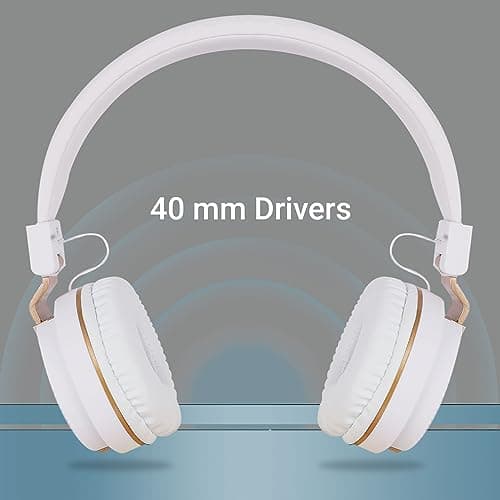 Zebronics Storm Wired On Ear Headphone with 3.5mm Jack, Built-in Microphone for Calling,1.5 Meter Cable, Soft Ear Cushion, Adjustable Headband,Foldable Ear Cups(White) 2