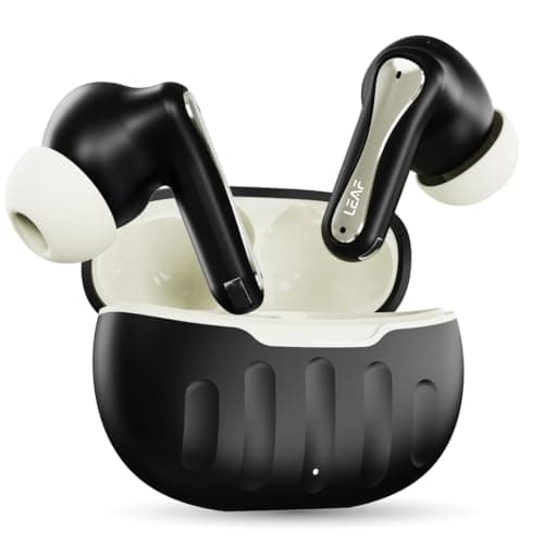 Leaf Buds X101 True Wireless in Ear Earbuds AI Sound App, 40H Playtime, Quad Mic with ENC, Fast Charging(10Min=200Min), 13mm Driver, IPX4, 1 Year Warranty, Bluetooth V5.4 TWS (Gloomy Winter)