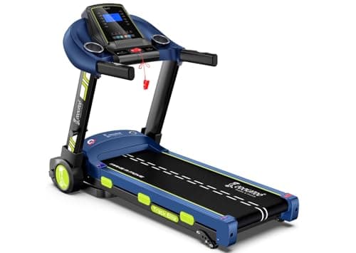 Cockatoo Track Elite 4HP Peak DC Motorized Treadmill for Home, with 3 Level Manual Incline, Max Speed 16 Km/Hr, Max User Weight 120Kg,(DIY Installation- Blue)