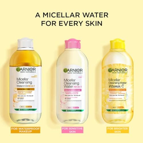 Garnier Skin Naturals, Cleansing Water for Waterproof Makeup, Nourishing Formula, Micellar Oil-Infused Cleansing Water, 125ml 4