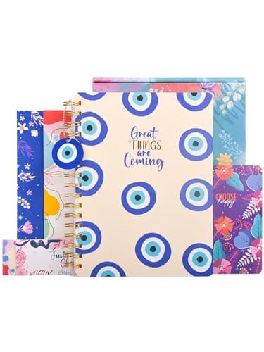 Doodle Happiness Planner B5 | Wiro Bound Undated Planner with 268 Pages, To-Do Lists, Activity Pages, Tear Away Note & Quote Cards | 64-Page Pocket Book, 250+ Stickers & Free Premium Gift Box, 80 GSM