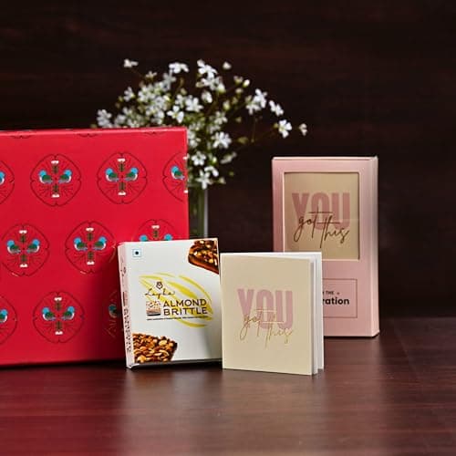 Omay Foods 8 Pcs Blissful Delights Premium Corporate Gift Hamper | Saffron Cashews, Almonds & Healthy Snacks, Chocolate & Custom Diary | Promotion, Work Anniversary & Employee Appreciation | Luxury Ha 5