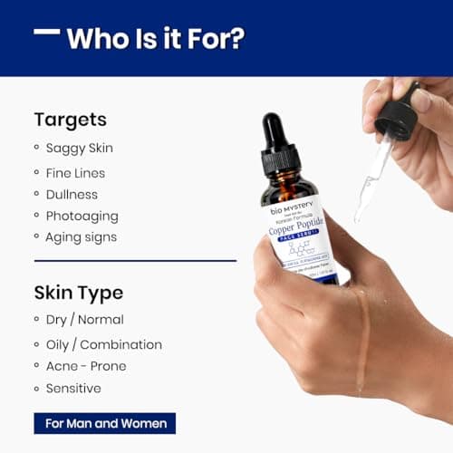 Bio Mystery Copper Peptide Face Serum Regenerate, Restore & Firm – Anti-Aging Formula By Korean to Improve, Smooth Face, Youthful, Looking Fresh Gentle and Pure 30ml / 1.01 fl oz 6