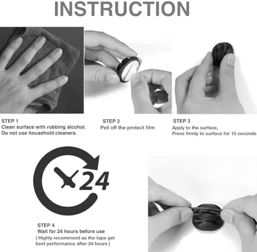 OIVO INDIA Adhesive Rubber Cable Organiser Different Size, Cable Protector and Wire Organizer Clips for Cables, Reusable Cable Organizer for Desk Grey (Pack of 10) 3