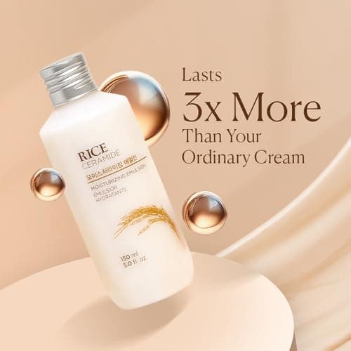 The Face Shop Rice & Ceramide Face Cream 150ml | Barrier Repair Moisturizer for Dry Skin, Intense Hydration & Strengthening | 12Hr Moisture Lock | Korean Skincare 3