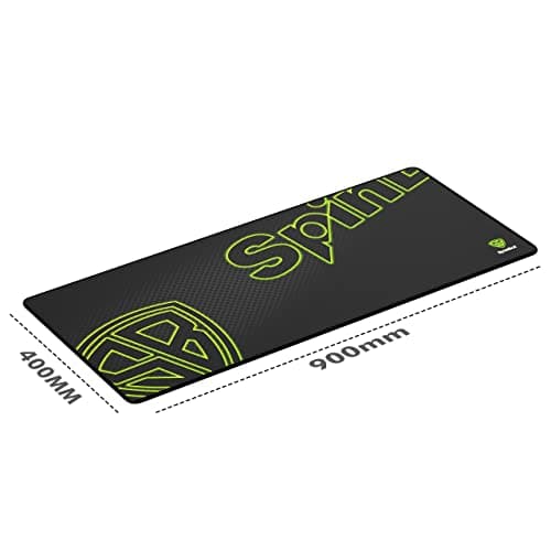 SpinBot Armor XXL Extended Gaming Mouse Pad – 900mmx400mmx5mm Large Desk Mat with Control Surface, Stitched Edges, Non-Slip Rubber Base – 5mm Thick Pro Gamer Pad 3