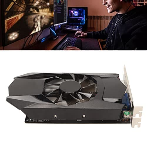 HEITIGN 4GB GDDR5 Graphics Card for PC, HD 7670, 1000MHz Core Frequency, Supports DirectX 11, PCIe x16, VGA Output 2