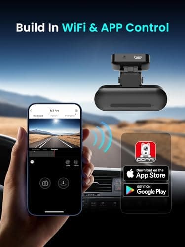 DDPAI Dual Channel Dash Cam for Car Front and Rear | 1600P Front + 1080P Rear Camera | F1.8 Aperture, Night Vision, 265° Wide Angle, G-Sensor, WiFi, Super Capacitor, Upto 256GB Storage 4