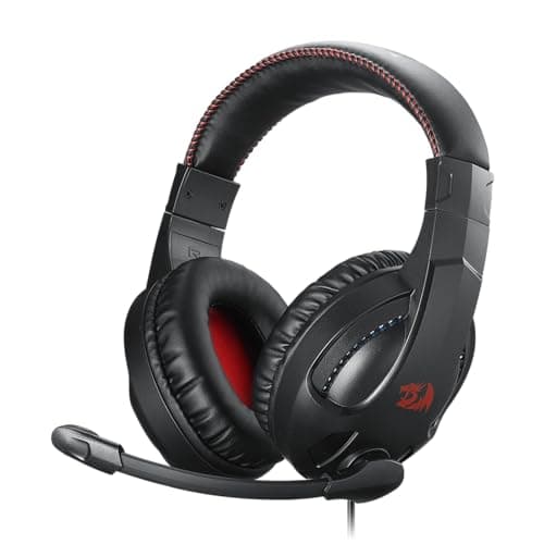 Redragon H211 Cronus Black Wired Gaming Headset, Stereo Surround Sound, Noise-Canceling Microphone, Dynamic RGB Backlight, 40 mm Drivers, Over-Ear Headphones Works for PC/PS5/XBOX/NS