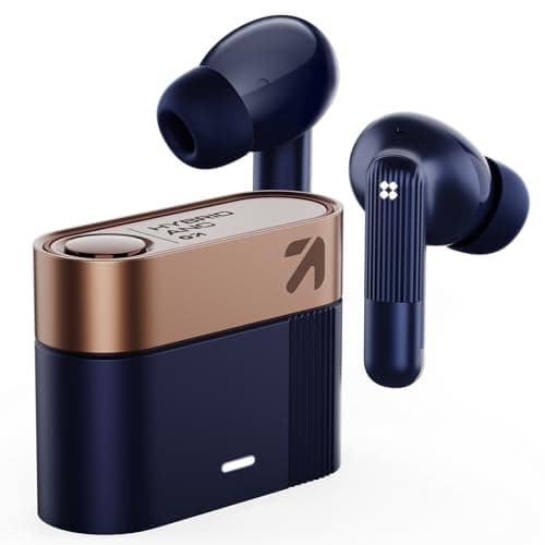 GOBOULT Earl TWS Earbuds with Hybrid ANC (Upto 50dB), 10mm Dual Drivers, Upto 50H Playtime in Ear Earbuds, App Support, Spatial Audio, IPX5, Dual Device Pairing, TWS (Ivory White) (Sapphire Blue)