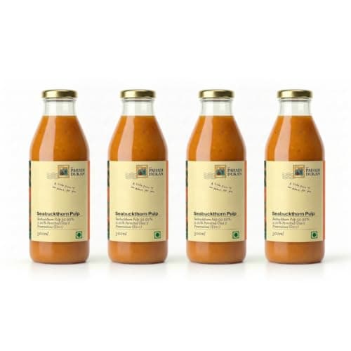 My Pahadi Dukan 1200ml Himalayan Sea Buckthorn Berry Pulp, Antioxidants, Rich in omega 3 6 7 9 and vitamin C, Boosts Immunity, Skin Glow and Gut Health, No Added Sugar, Plant-Based Wellness Drink