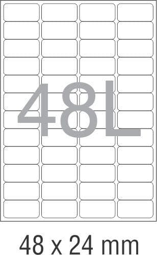 Novajet Multipurpose Label For Inkjet/Laser Printer 48 Label (Size Of Lable 48 Mm X 24 Mm) In A4 Sheet (100 Sheet), 48 Labels 3
