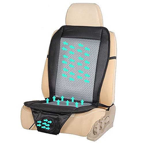 Wowobjects Black Fan : 12 V Car Air Cushion Car Summer Cool Ventilated Seat Cushion, Seat Cover with Fan, Cooler Seat Cover for Ford Focus 2, for Golf