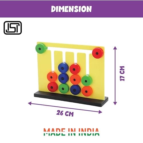 ToyMagic Slide N Learn Puzzle|Pattern Matching Puzzle|Montessori Puzzle Game|Early Development|Activity Engagement Toy|Brain Teaser Game|Best Birthday Gift for 3+|Made in India,Kid,Multicolor 3