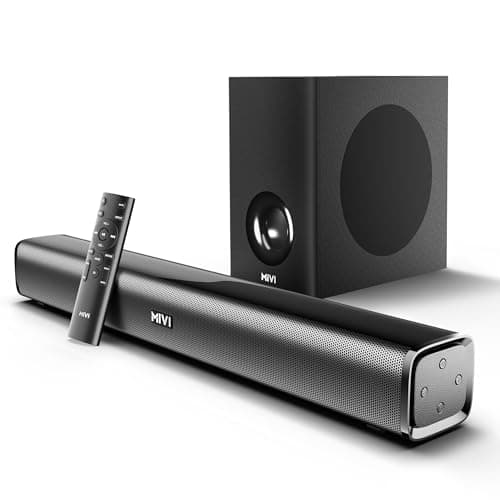 Mivi Nex 200 Soundbar [New Launch], 200 Watts, 2.1 Channel System with Sound bar and Subwoofer, Nex PowerStage Audio, Multiple Input Modes, Made in India