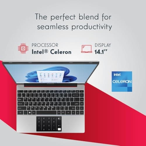 Thomson Neo Metallic with Numeric Touch Pad Intel Celeron Dual Core N4020 - (4 GB/128 GB SSD/Windows 11 Home) IN-PX14C Thin and Light Laptop (14.1 inch, Silver, 1.30 kg) 3