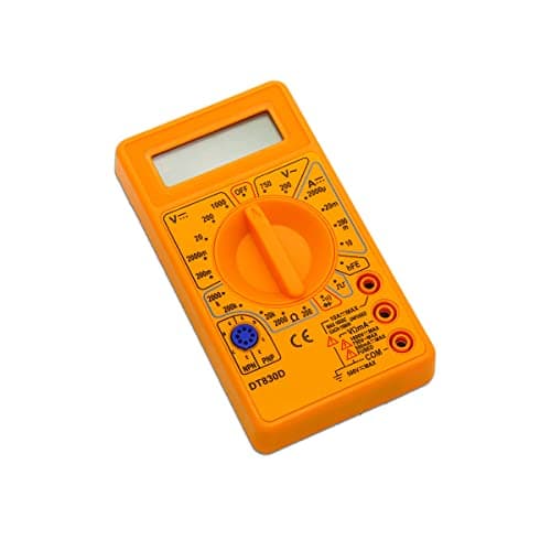 Electronic Spices Small Digital Multimeter, Multipurpose Electric meter Yellow/Red 3